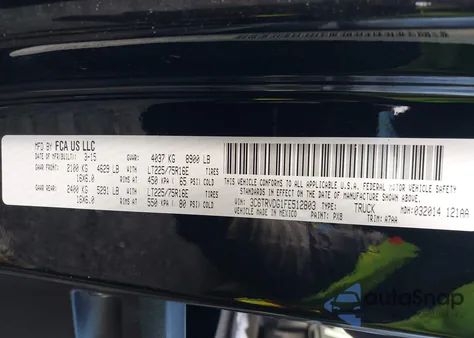 2015 Ram Promaster 2500 High Roof from USA, damaged, VIN 3C6TRVDG1FE512803